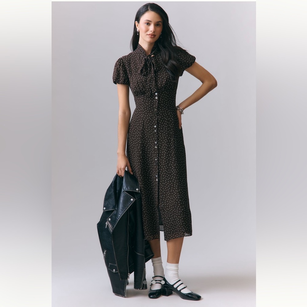 Reformation dress Bloomsberry in Colette dot NWT - Picture 2 of 13